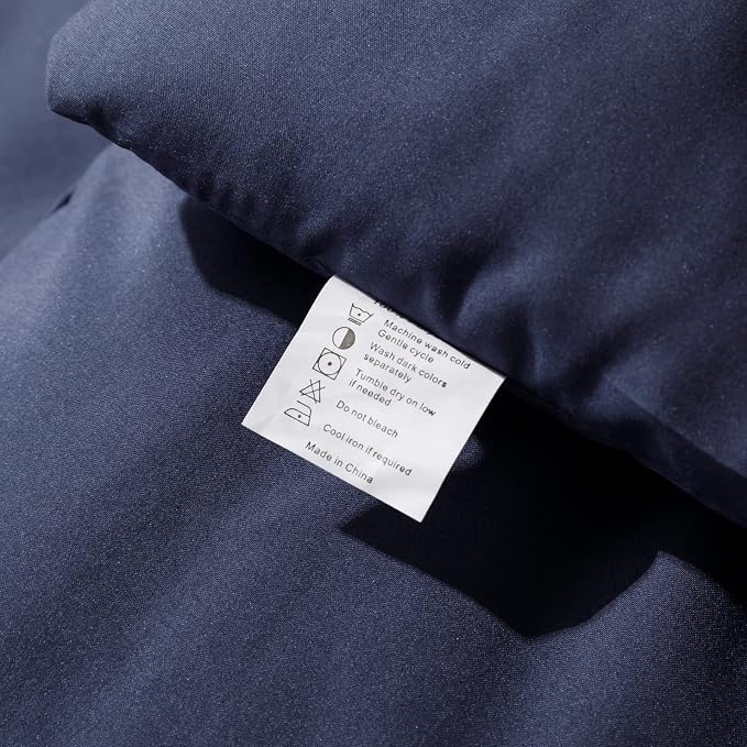 ROSGONIA King Size Comforter Set Navy Blue, All Season Bedding Soft Lightweight - Image 8