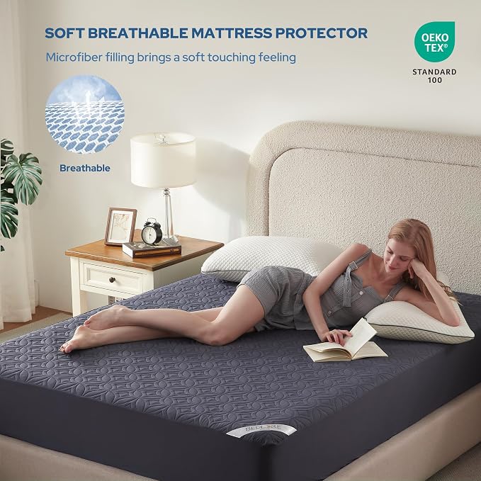 BEDLORE Waterproof Mattress Protector, Cal King Size Mattress Pad - Image 3