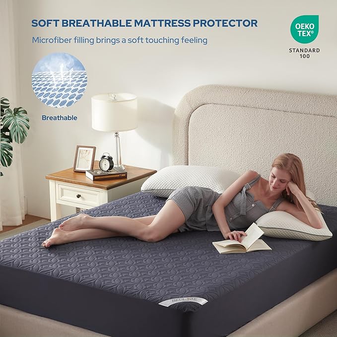 BEDLORE Waterproof Mattress Protector, Full Size Mattress Pad - Image 3