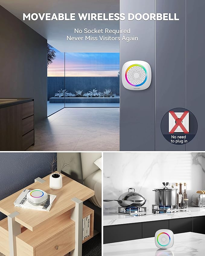 TECKNET Longest 1300 Feet Wireless Doorbell - Image 2