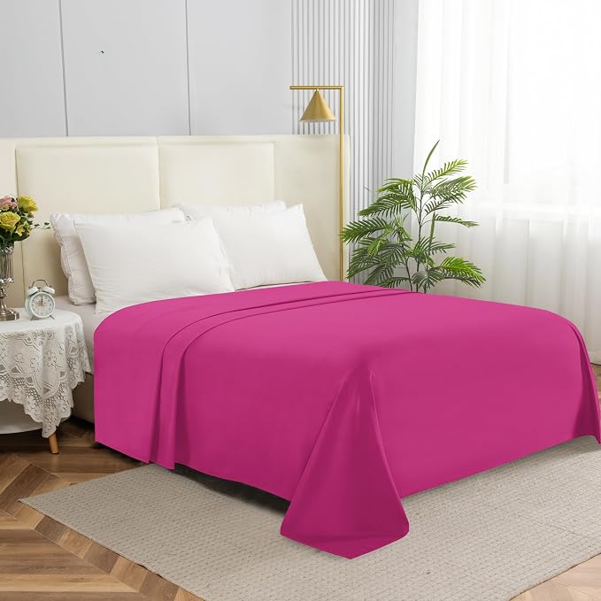 Elegant Comfort Premium Hotel Quality 1-Piece Flat Sheet, Luxury & Softest 1500 by ELEGANTCOMFORT