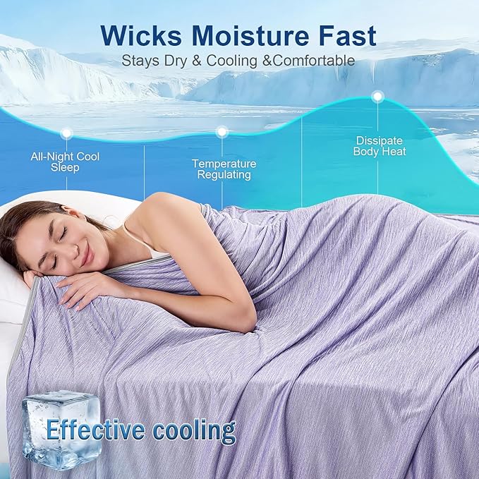 KMUSET Cooling Blanket Full Size（80"x90", Double Sided Summer Cooling Blankets - Image 4