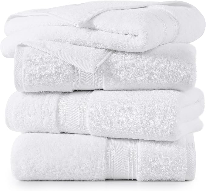 LANE LINEN 100% Cotton 4 Pack Bath Sheets - Image 2
