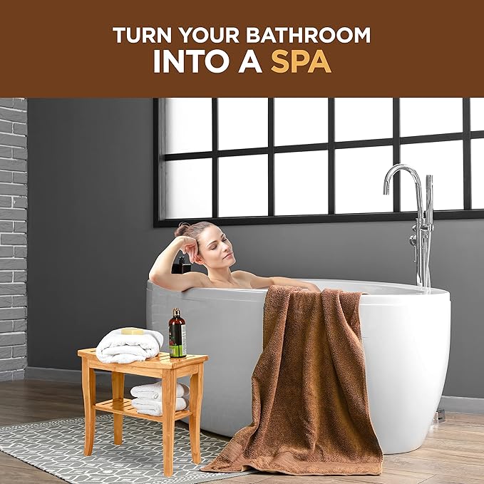 Bamboo Shower Bench - Image 2