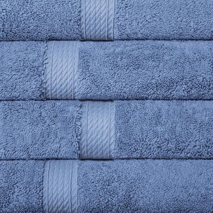 SUPERIOR Egyptian Cotton Pile Hand Towel Set of 4, Ultra Soft Luxury Towels - Image 3