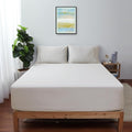 Full Size Fitted Sheet Only Light Beige, 100% Egyptian Cotton 600 Thread Count by ShunjieHome