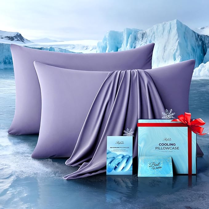 Ultra-Chill Cooling Pillowcase Set of 2 by Rifens