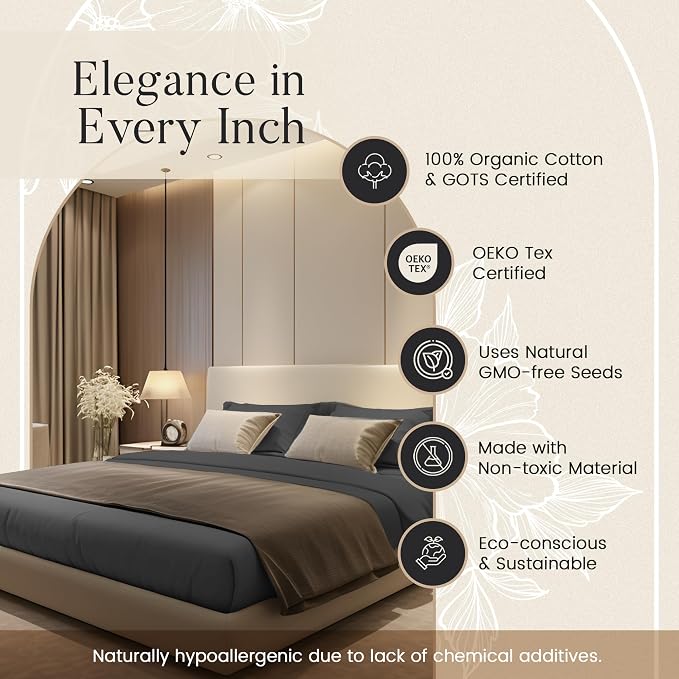 100% Cotton Sheets King Size Sheets Set - Image 7