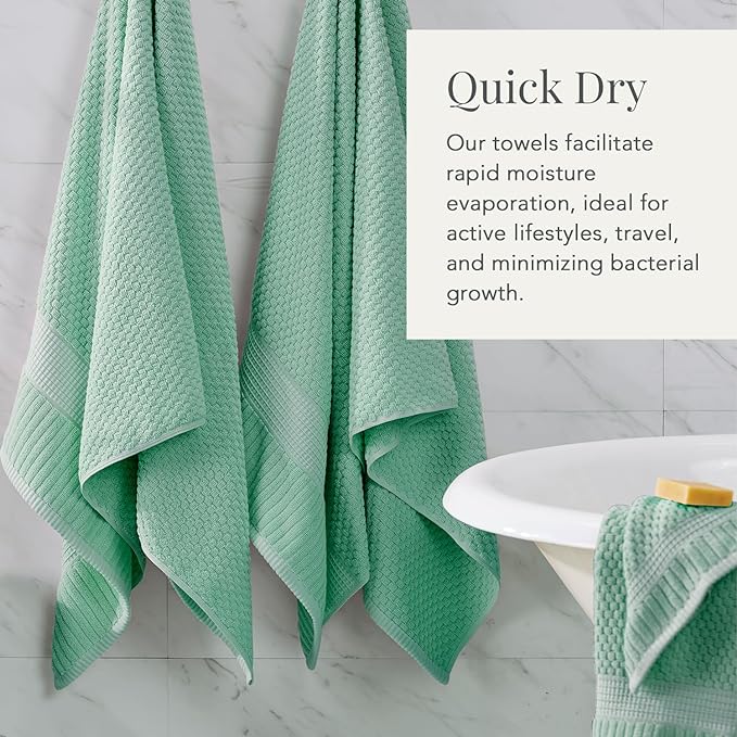 NY Loft 100% Cotton Towel Set| Super Soft & Absorbent Quick-Dry |Textured and - Image 3