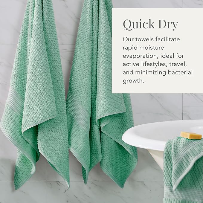 NY Loft 100% Cotton Hand Towel 6 Pack | Super Soft & Absorbent Quick-Dry Hand - Image 3