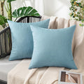 MIULEE Pack of 2 Decorative Outdoor Solid Waterproof Throw Pillow Covers Faux by MIULEE