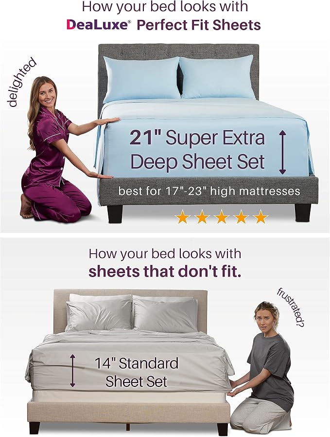 DeaLuxe Fitted Sheet 16" - Image 7