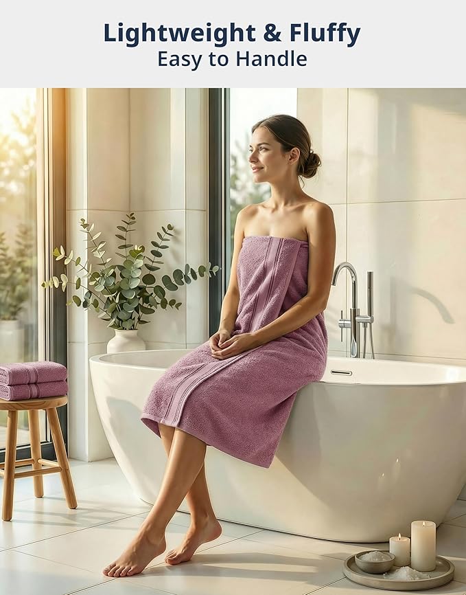 LANE LINEN Bathroom Towels Set of 12 – Zero Twist, 100% Cotton Soft Towel - Image 2
