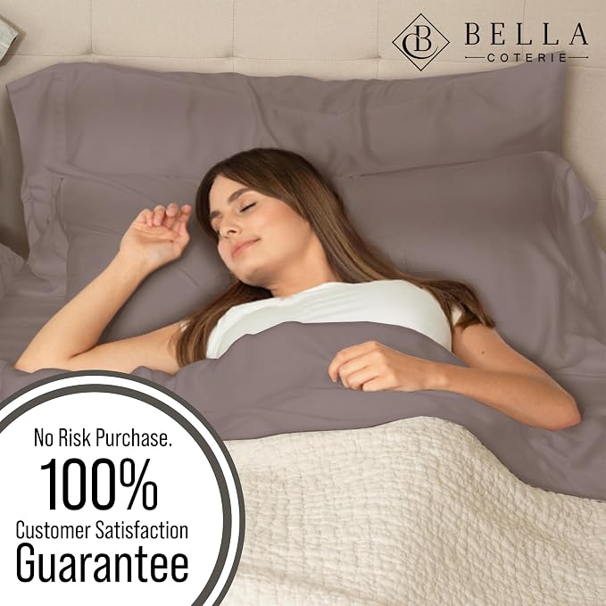 Bella Coterie | Luxury Bamboo Viscose Queen Size Pillowcase Set | 100% - Image 5