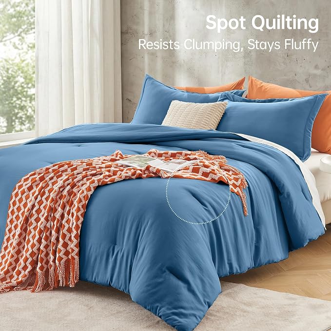 MUXHOMO Queen Comforter Set, All Season Ultra Soft Down Alternative Bedding - Image 5