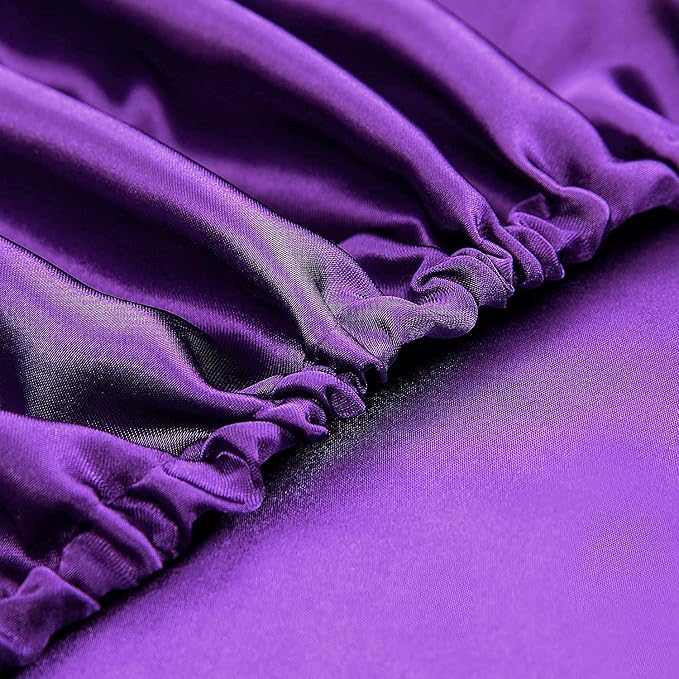 Homiest Purple Satin Fitted Sheet - Image 4
