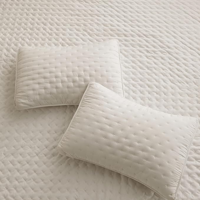ROARINGWILD Beige Oversized California Cal King Size Quilt Bedding Set - Image 6