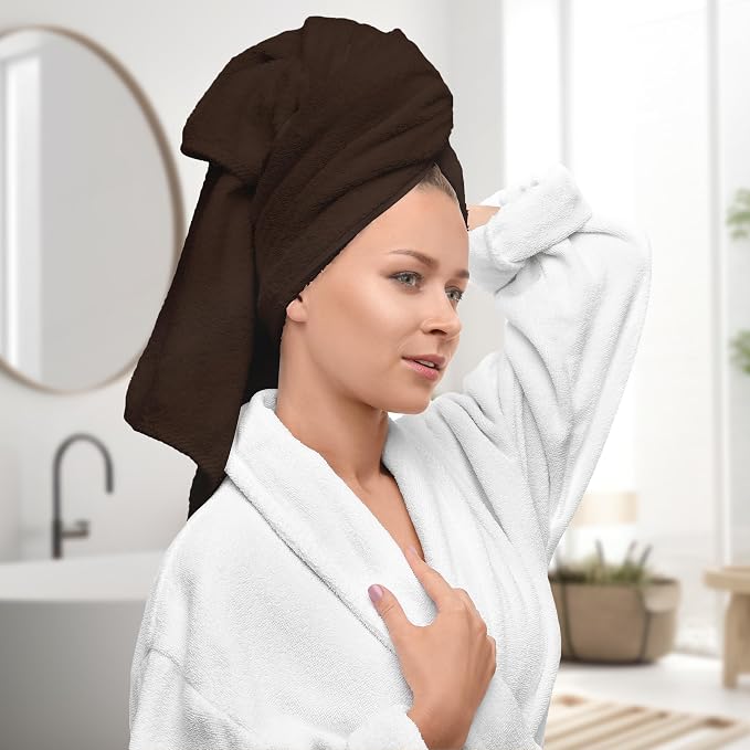 Avalon Towels Luxury 8 Piece Chocolate Towels Set, 2 Bath Towels, 2 Hand Towels - Image 2