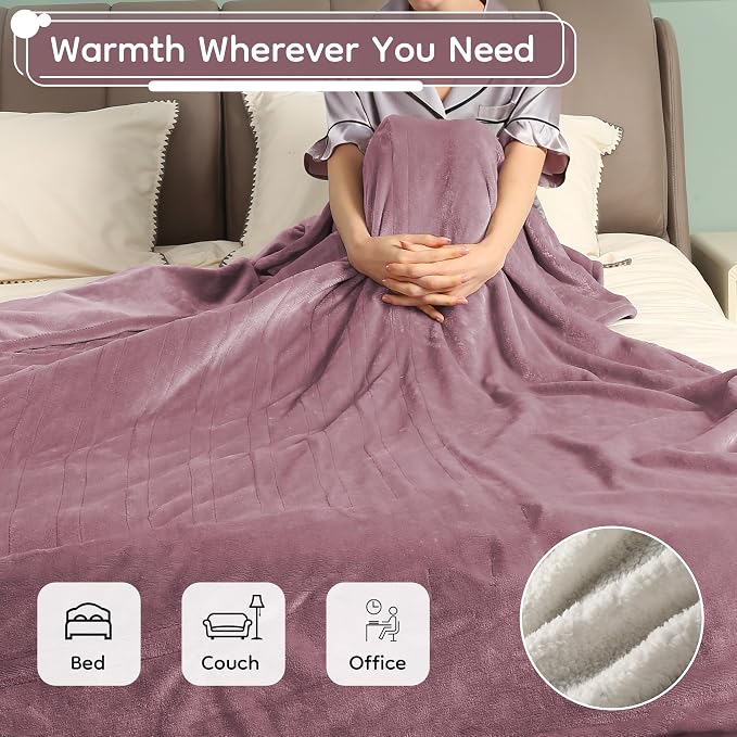 LaffyLo Electric Heated Blanket Full Size 72 x 84, Fast Heating Blanket - Image 8