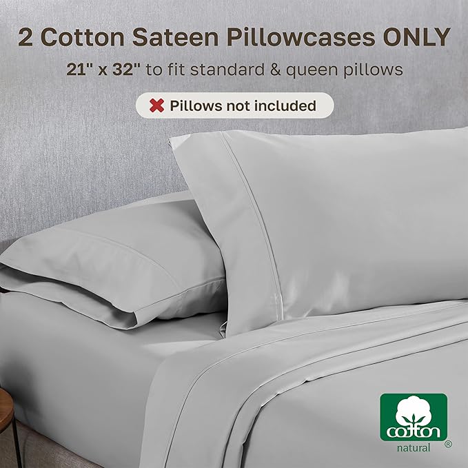 California Design Den Standard Queen Size Pillowcase Set - Image 3