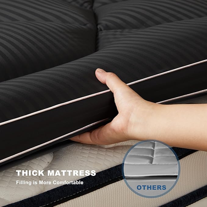 BEDLORE Full Mattress Topper, Thick Pillow Top Pad - Image 6