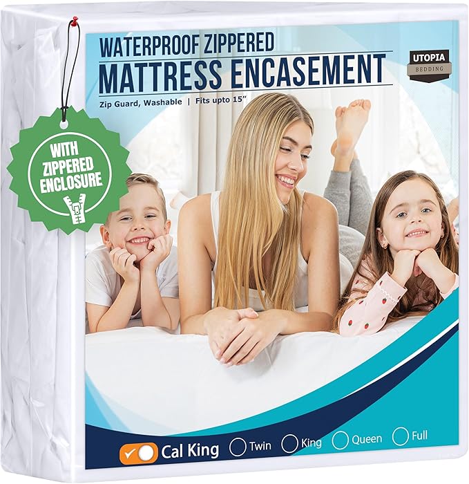 Utopia Bedding Mattress Protector Zippered California King Size, 100% by UTOPIABEDDING