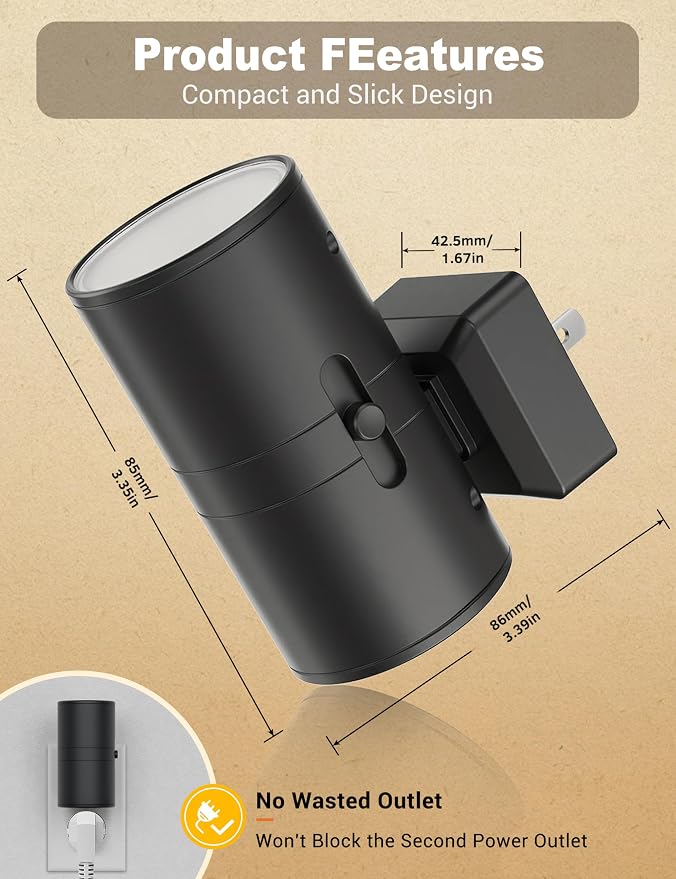 Night Lights Plug into Wall, Dimmable Night Light Plug in, Modern Night Lights - Image 6