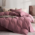 JELLYMONI 100% Washed Cotton Duvet Cover Twin – Soft, Breathable Linen-Look by JELLYMONI