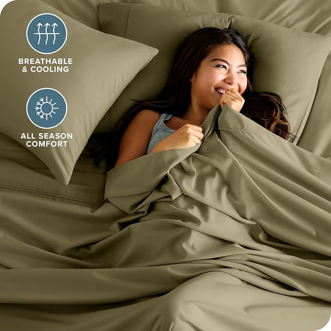 Bare Home Split Head Flex King Sheet Set - Image 4
