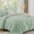 Sasttie Twin Comforter Set, 5-Piece Bed in a Bag, Pintuck Bedding Sets by SASTTIE
