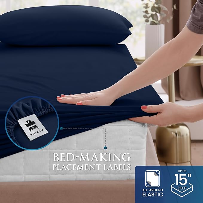 Utopia Bedding Twin Size 3 Piece Sheet Set - Image 3