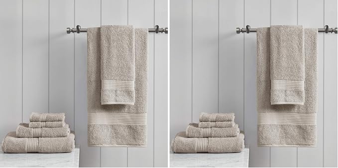 Madison Park Organic 100% Cotton Bathroom Towel Set, Hotel & Spa Quality Highly by MADISONPARK