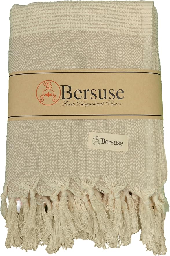 Bersuse 100% Cotton Hierapolis XL Throw Blanket by Bersuse
