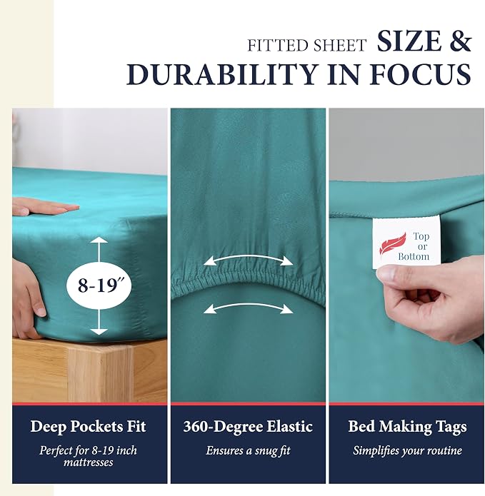 100% Egyptian Cotton King Size Sheets Set - Image 4