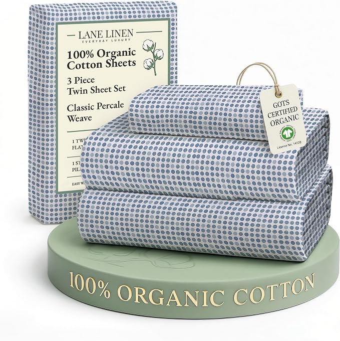 LANE LINEN 100% Organic Cotton Twin Sheets Set by LaneLinen