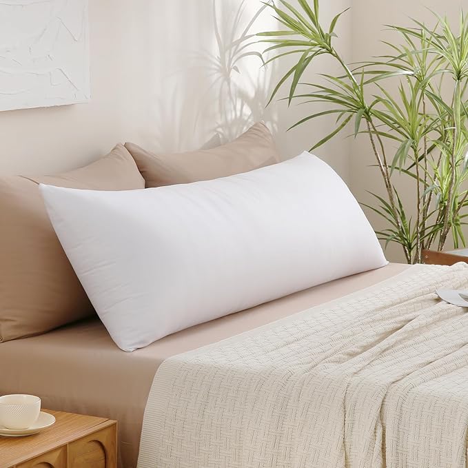Leeden Full Body Pillow for Adults, Firm and Fluffy Long Pillow Insert - Image 5