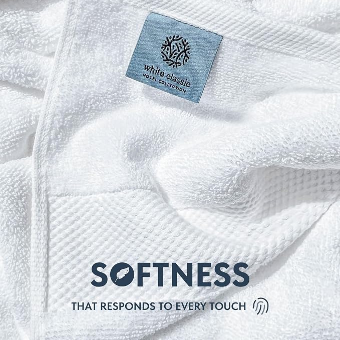 White Classic Luxury Bath Sheets Towels - Image 3