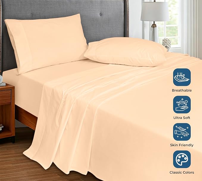 Royale Linen 100% Organic Cotton California King Flat Sheet Only - Image 4