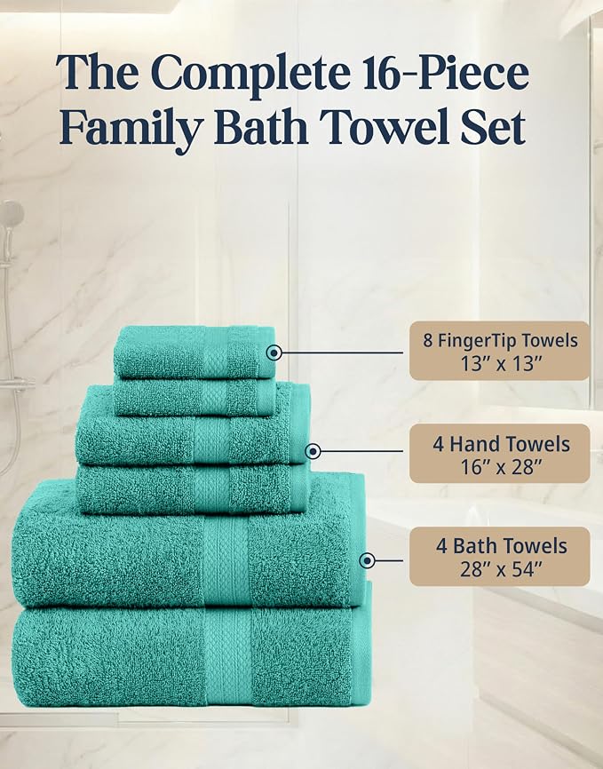 LANE LINEN 100% Cotton Bath Towel Set - Image 4