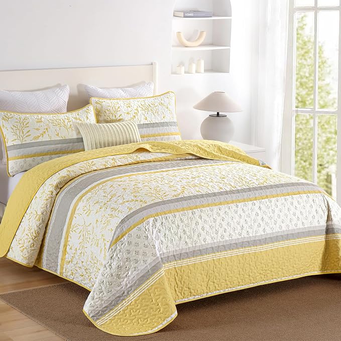 DJY Striped Quilt Set Queen Size - Image 2