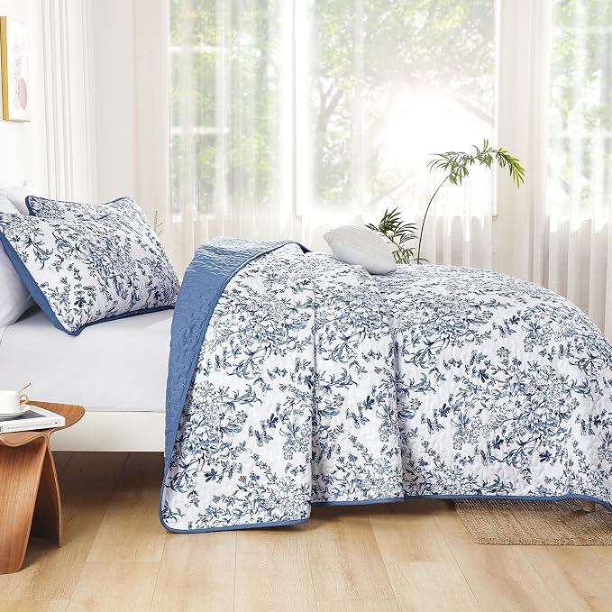 WONGS BEDDING Quilt Full Size, Botanical Quilt - Image 3