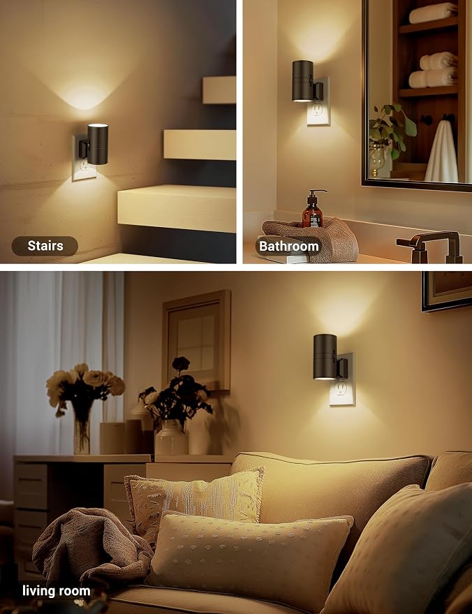 Night Lights Plug into Wall, Dimmable Night Light Plug in, Modern Night Lights - Image 4