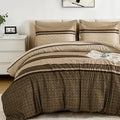 WONGS BEDDING Comforter Set Full Size, Minimalist Geometric Soft Lightweight by WONGSBEDDING