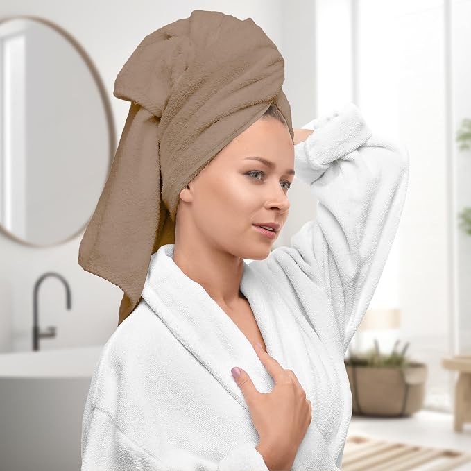 Avalon Towels Luxury 8 Piece Beige Towels Set, 2 Bath Towels, 2 Hand Towels and - Image 2