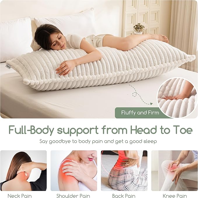 HIGOGOGO Memory Foam Body Pillow, Thickened Large Long Bed Pillow - Image 2