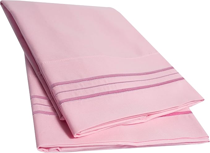 2 Pack Pillow Case Set 1800 Series Fine Brushed Microfiber Pillowcases by SweetHomeCollection