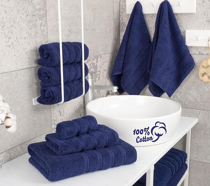 American Soft Linen Luxury 6 Piece Towel Set, 2 Bath Towels 2 Hand Towel 2 - Image 2