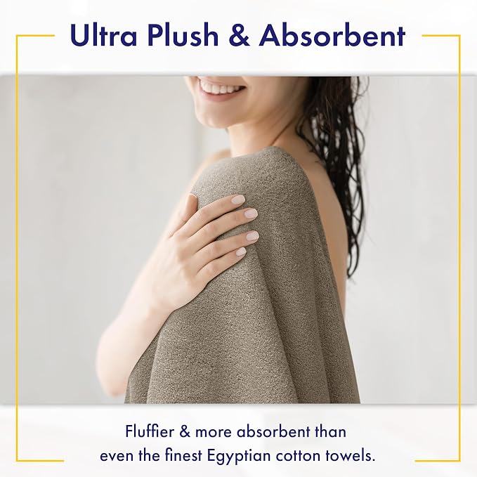 Alusa Home Ultra Soft & Plush Viscose from Bamboo Bath Sheets - Image 3