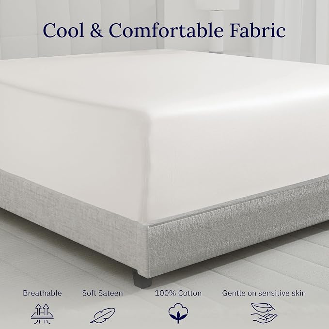 Luxuriously Soft 100% Cotton Fitted Sheet Full Only - Image 7