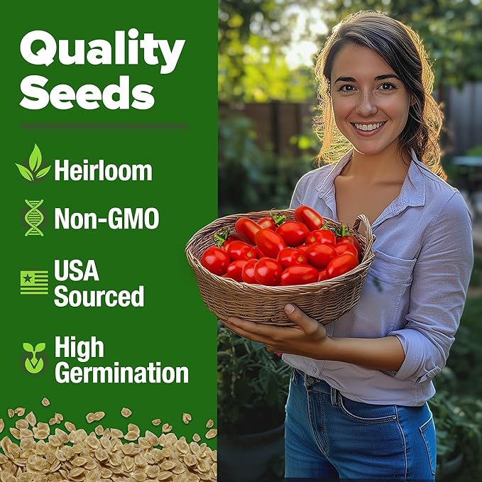 HOME GROWN San Marzano Tomato Seeds 66+ Heirloom Non-GMO Seeds - Image 2
